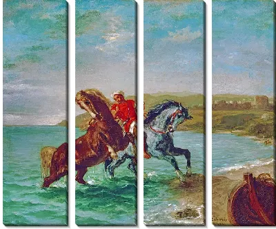 Картина Лошади, выходящие из моря