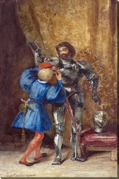 Картина Гетц фон Берлихинген облачен в доспехи своим пажем Джорджем