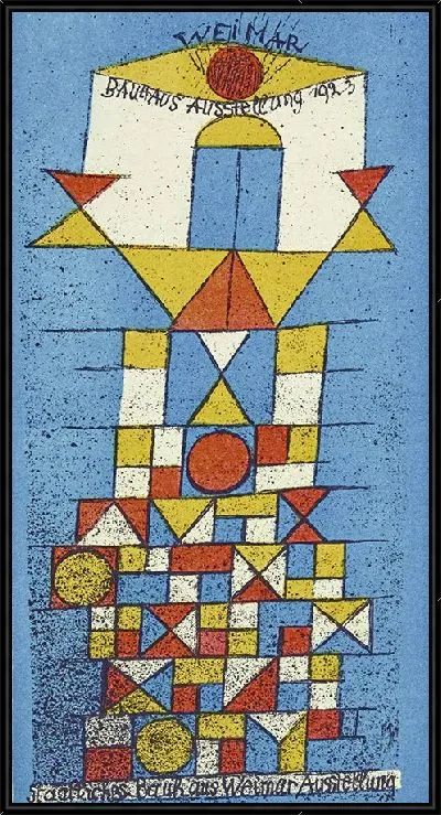 Картина Возвышенная сторона (открытка Баухауса № 4 к выставке Баухауса 1923 года)