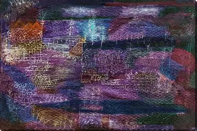 Картина Река Строительство Ландшафт