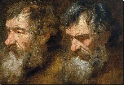 Картина Два этюда головы мужчины