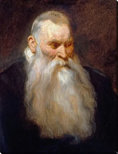 Картина Этюд «Голова старика с белой бородой»