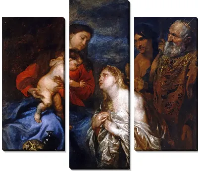 Богородица с младенцем и кающимися грешниками