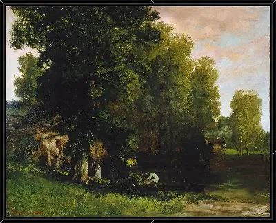Картина Край бассейна (Au Bord de l'Etang)