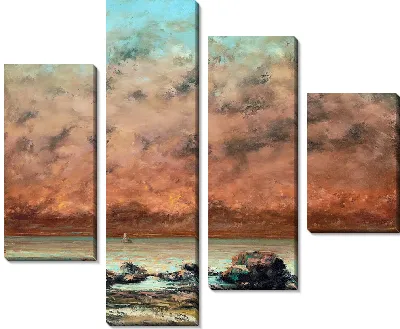 Картина Черные скалы в Трувиле