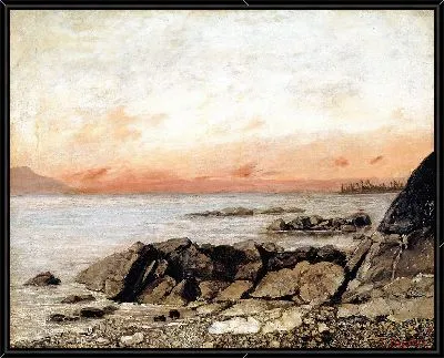 Картина Закат, Веве, Швейцария
