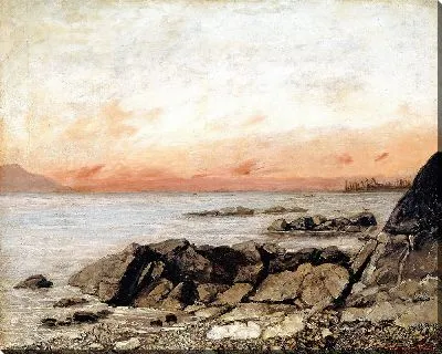 Картина Закат, Веве, Швейцария