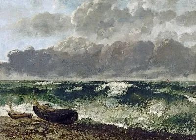 Картина La Mer Orageuse (Бурное море) или La Vague (Волна), 1870 г.