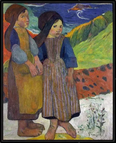 Картина Две бретонские девушки у моря