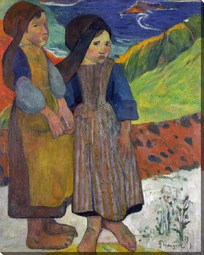 Картина Две бретонские девушки у моря