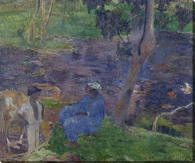 Картина На берегу реки на Мартинике