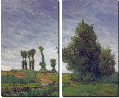 Картина Пейзаж с тополями