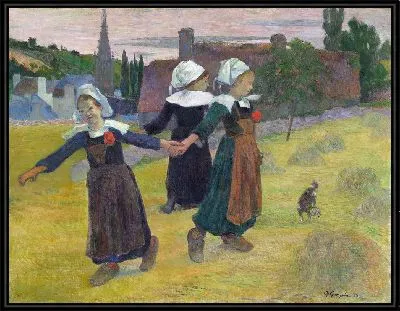 Картина Бретонские девушки танцуют, Понт-Авен