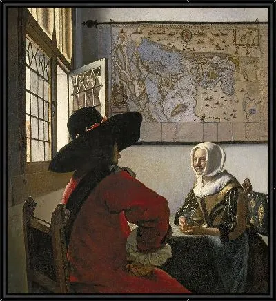 Офицер и смеющаяся девушка