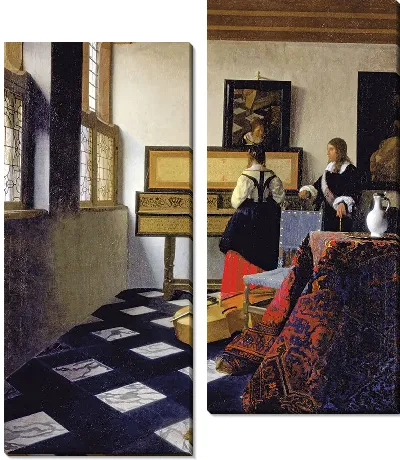 Дама в вирджинале с джентльменом, «Урок музыки»