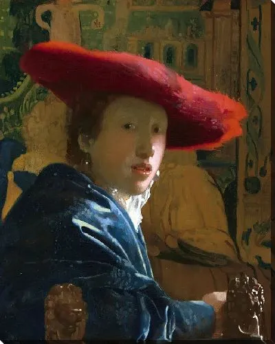 Картина Девушка в красной шляпе