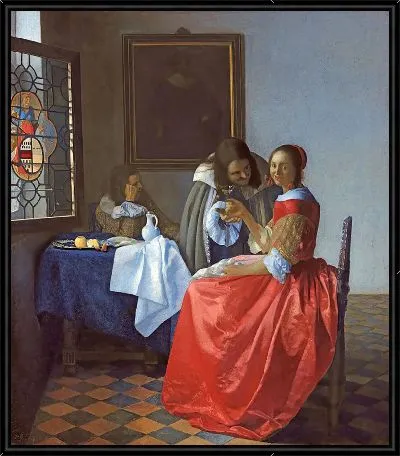 Девушка с бокалом вина