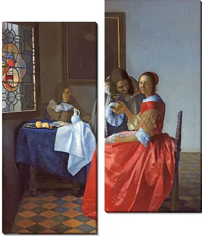 Девушка с бокалом вина