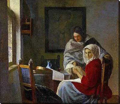 Картина Девушка, прерванная музыкой №1