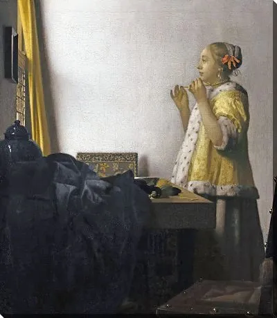 Картина Молодая женщина с жемчужным ожерельем