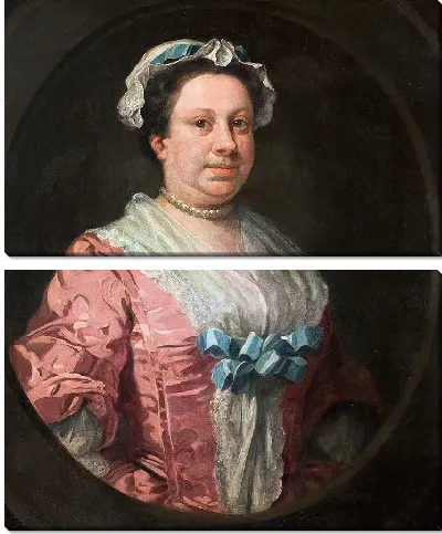 Картина Портрет сестры художницы Анны Хогарт (1701-1771), или Дамы в розовой тафте.