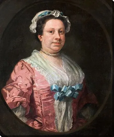 Картина Портрет сестры художницы Анны Хогарт (1701-1771), или Дамы в розовой тафте.