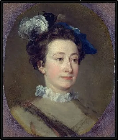 Картина Девушка в шляпе с перьями