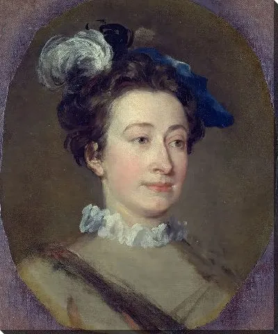 Картина Девушка в шляпе с перьями