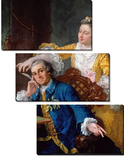 Картина Дэвид Гаррик (1717-79) с женой Евой-Марией Вейгель, Ла Виолетта или Виолетти (1725-1822)