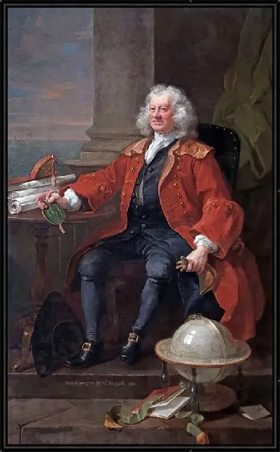 Картина Уильям Хогарт, Портрет капитана Томаса Корама, 1740 г. 