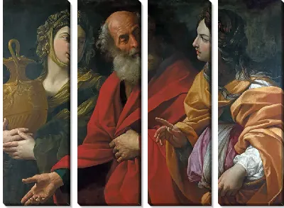 Лот и его дочери покидают Содом