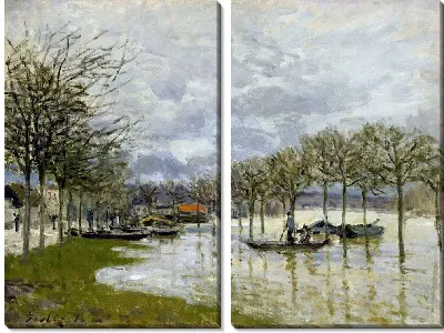 Картина Наводнение на дороге в Сен-Жермен