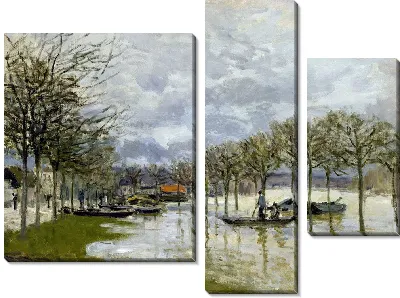 Картина Наводнение на дороге в Сен-Жермен