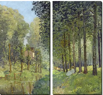 Отдых вдоль ручья. Опушка леса.