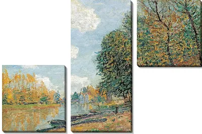 Картина Море. Берега реки Луан, 1877 г.