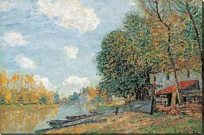 Картина Море. Берега реки Луан, 1877 г.