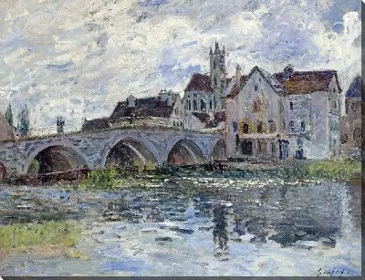 Картина Мост Море, эффект шторма