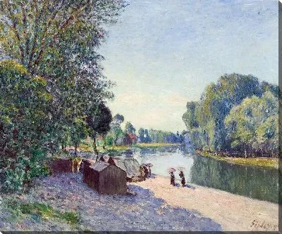 Картина Хижины на окраине Лоинга, также известного как «Утреннее солнце».