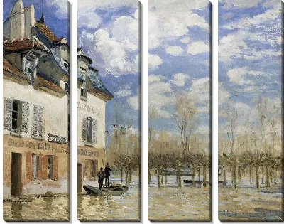 Лодка во время наводнения в Порт-Марли