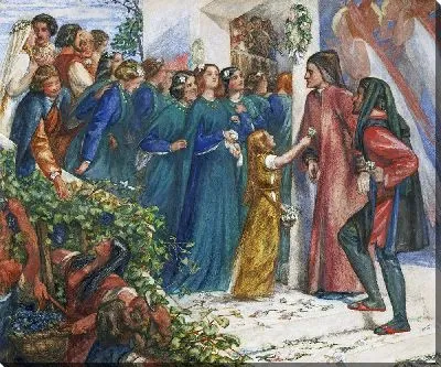 Беатриче встречает Данте на брачном пиру и отказывает ему в приветствии