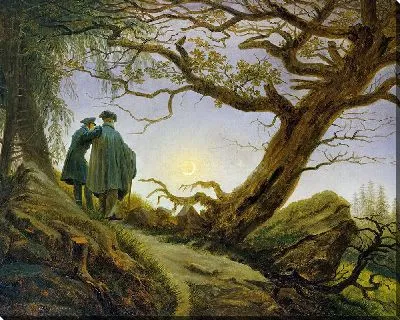 Двое мужчин, созерцающих луну