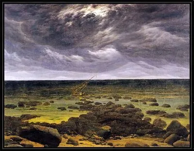 Морское побережье в лунном свете