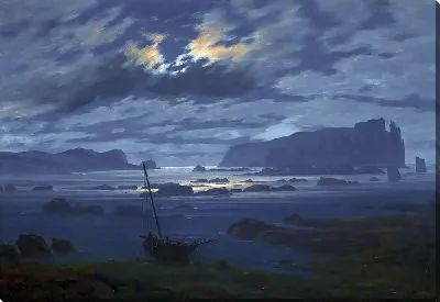 Картина Северное море в лунном свете