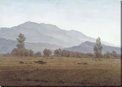 Картина Новая Луна над горами Ризенгебирге