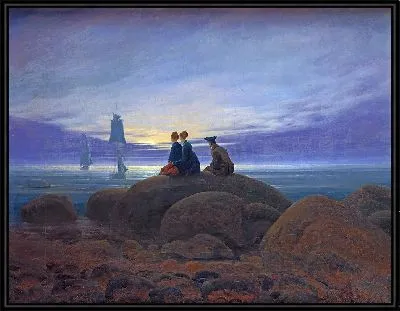 Восход луны над морем