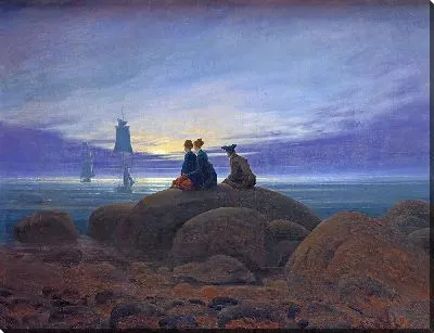 Восход луны над морем