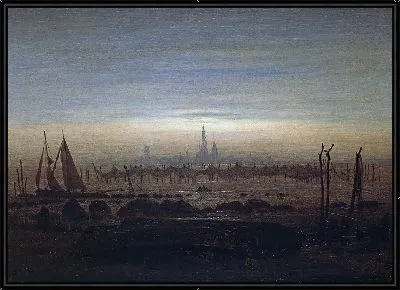 Картина Грайфсвальд в лунном свете