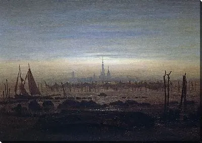 Картина Грайфсвальд в лунном свете