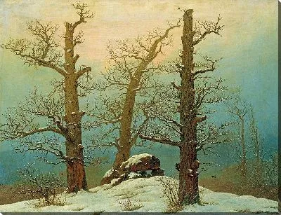 Картина Пирамида из камней в снегу