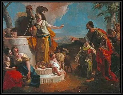 Картина Встреча Элиезера и Ревекки у колодца